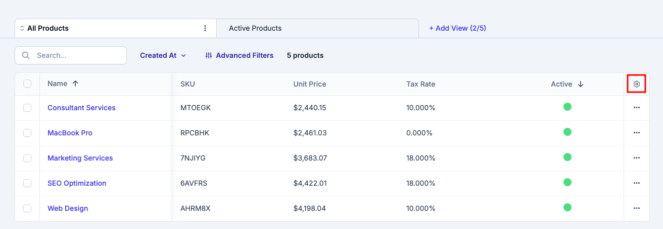 Customize List View