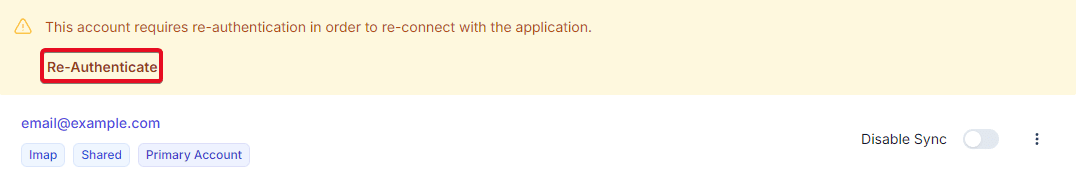 Email Account Requires Authentication