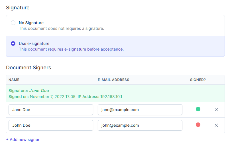 Document Signers